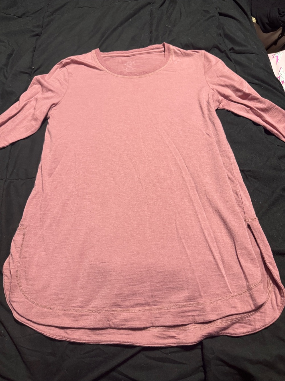 WoolX Women's Pink Long Sleeve Tunic Top size small